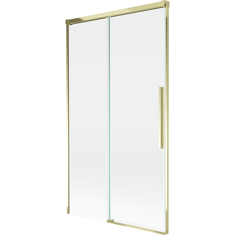 Mexen Rox parawan nawannowy 2-skrzydłowy rozsuwany 100 x 150 cm, transparent, złoty - 8C9-100-001-50-00