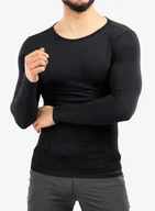 Bluzy sportowe męskie - Bluza termoaktywna Brubeck Comfort Wool LS - black - miniaturka - grafika 1