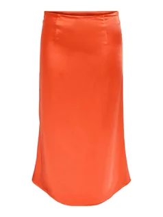 Spódnice - ONLY Spódnica "Mayra" w kolorze pomarańczowym - grafika 1