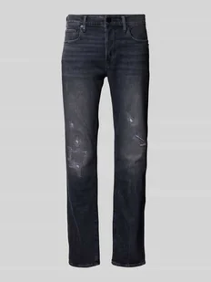 Jeansy o kroju slim fit z przetarciami - Spodnie męskie - miniaturka - grafika 1