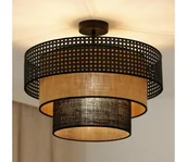 Lampy sufitowe - Brilagi - Żyrandol natynkowy DAKOTA LUNETA 1xE27/15W/230V śr. 45 cm czarny/beżowy - miniaturka - grafika 1