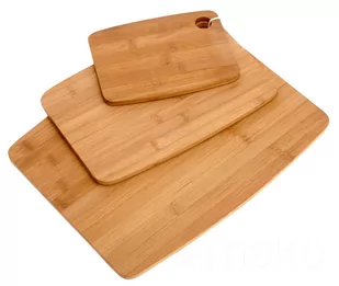 EH Excellent Houseware Zestaw bambusowych desek do krojenia 3 szt. - Deski do krojenia - miniaturka - grafika 1