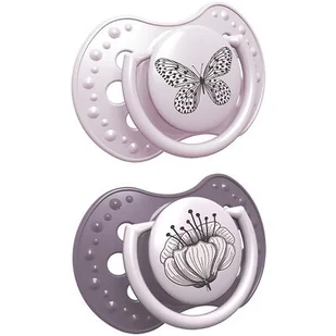 Lovi Smoczek silikonowy Botanic Girl 3-6m, 2x - Smoczki uspokajające - miniaturka - grafika 1