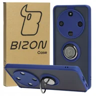 Etui i futerały do telefonów - Etui Bizon Case Hybrid Ring do Honor Magic6 Lite, granatowe - miniaturka - grafika 1