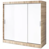 Szafy - Szafa przesuwna 200x200 Gold , Dąb Sonoma / Biały mat - miniaturka - grafika 1