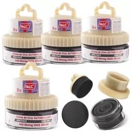 Środki do obuwia i ubrań - 4x PALC PASTA W KREMIE 2W1 Z APLIKATOREM 50ML CIEMNY SZARY - miniaturka - grafika 1