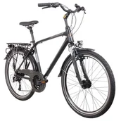 Rowery - Rower trekkingowy INDIANA X-Road 3.0 D15 26 cali damski Czarno-fioletowy - miniaturka - grafika 1