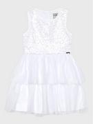 Sukienki i spódniczki dla dziewczynek - Guess Sukienka elegancka J3RK29 KBL10 Biały Regular Fit - miniaturka - grafika 1