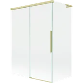 Parawany nawannowe - Mexen Rox L parawan nawannowy 2-skrzydłowy rozsuwany 120 + 70 x 150 cm, transparent, złoty szczotkowany - 8C9L-120-070-55-00 - miniaturka - grafika 1