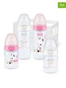 Butelki dla niemowląt - NUK 5-częściowy zestaw "First Choice+ Starter - Girl" - miniaturka - grafika 1