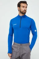 Bluzy męskie - Mammut bluza sportowa Aenergy ML Half Zip kolor niebieski gładka - miniaturka - grafika 1