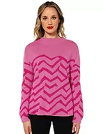 Swetry damskie - Street One Damski sweter z dzianiny, Pink Crush Melange, 42 - miniaturka - grafika 1