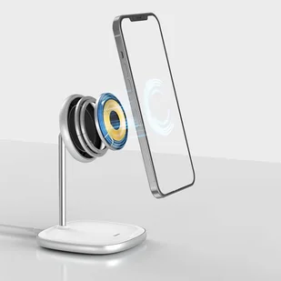 Baseus magnetyczna bezprzewodowa indukcyjna ładowarka Qi 15 W uchwyt na telefon podstawka (kompatybilna z MagSafe do iPhone) biały (WXSW-02) - Ładowarki do telefonów - miniaturka - grafika 17