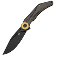 Noże - Nóż składany Bestech Seraph Black/Bronze Titanium, Black Stonewashed M390 by Kombou (BT2403E) - miniaturka - grafika 1