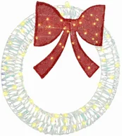 Ozdoby bożonarodzeniowe - vidaXL Wianek z 60 diodami LED Ciepła biel 75 cm PET - miniaturka - grafika 1