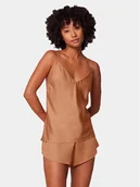 Piżamy damskie - Triumph Piżama Silky Sensuality 10218279 Brązowy Relaxed Fit - miniaturka - grafika 1