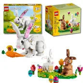 Klocki - Lego Zestaw klocki Zajączki Wielkanocne oraz Creator 3 w 1 Biały królik 31133 i 40523 - miniaturka - grafika 1