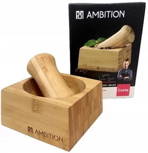 AMBITION Moździerz bambusowy do przypraw CORTE - Pozostałe akcesoria kuchenne - miniaturka - grafika 1