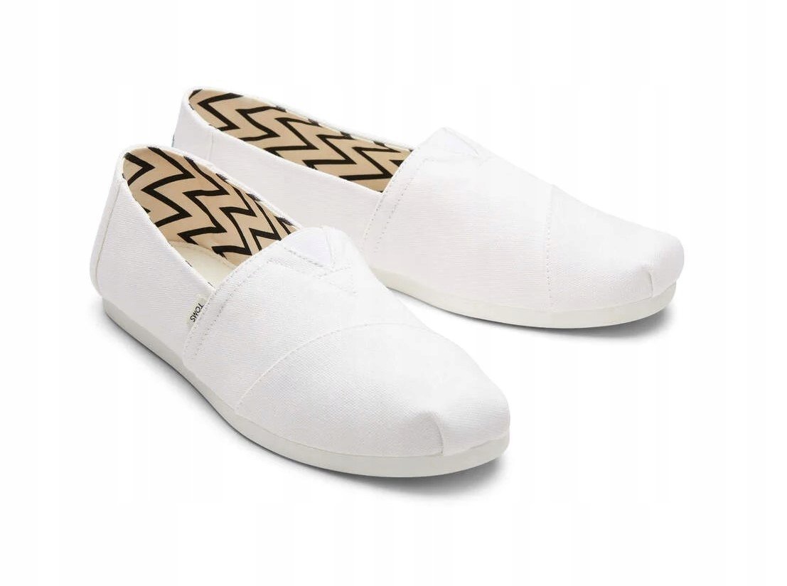 TOMS MĘSKIE TRAMPKI WSUWANE BIAŁE Z LOGO 47,5 J8A