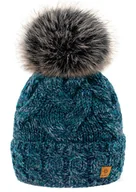 Czapki damskie - Zimowa CZAPKA CIEPŁA pompon i polar Woolk Gaja - miniaturka - grafika 1