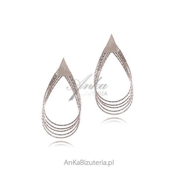 ankabizuteria.pl Duże kolczyki srebrne diamentowane