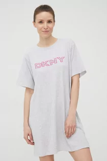 Piżamy damskie - DKNY koszula nocna damska kolor szary - - grafika 1