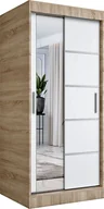Szafy - Elior Szafa przesuwna dąb sonoma + biały - Felix 2X - miniaturka - grafika 1