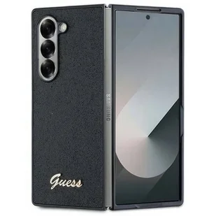 Guess GUHCZFD6HGGSHK Z Fold6 F956 czarny/black 4G Glitter Script - Etui i futerały do telefonów - miniaturka - grafika 1