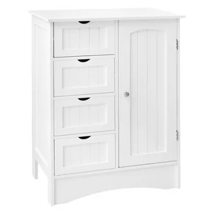 Szafka łazienkowa 55x81x30 cm Biała MDF płyta wiórowa - Szafki łazienkowe - miniaturka - grafika 1