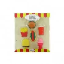 Gumki do mazania zestaw fast food - Przybory szkolne - miniaturka - grafika 1