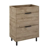 Szafki łazienkowe - Szafka podumywalkowa Ameland brązowa 84,4 x 59,6 cm Elita - miniaturka - grafika 1