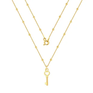 Złoty naszyjnik - kluczyk - Naszyjniki - miniaturka - grafika 1