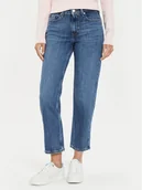 Spodnie damskie - Tommy Hilfiger Jeansy Classic WW0WW42489 Niebieski Straight Fit - miniaturka - grafika 1