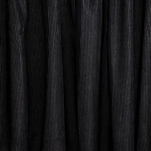 HOMLA Zasłona VELAS welwetowa imitacja sztruksu czarna 140X250CM - Zasłony - miniaturka - grafika 1