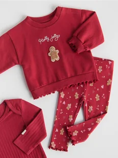 Reserved - Świąteczny komplet - czerwony - Komplety dla niemowląt - miniaturka - grafika 1