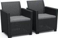 Fotele i krzesła ogrodowe - Allibert KETER fotel Claire, 2 szt. grafitowy - miniaturka - grafika 1