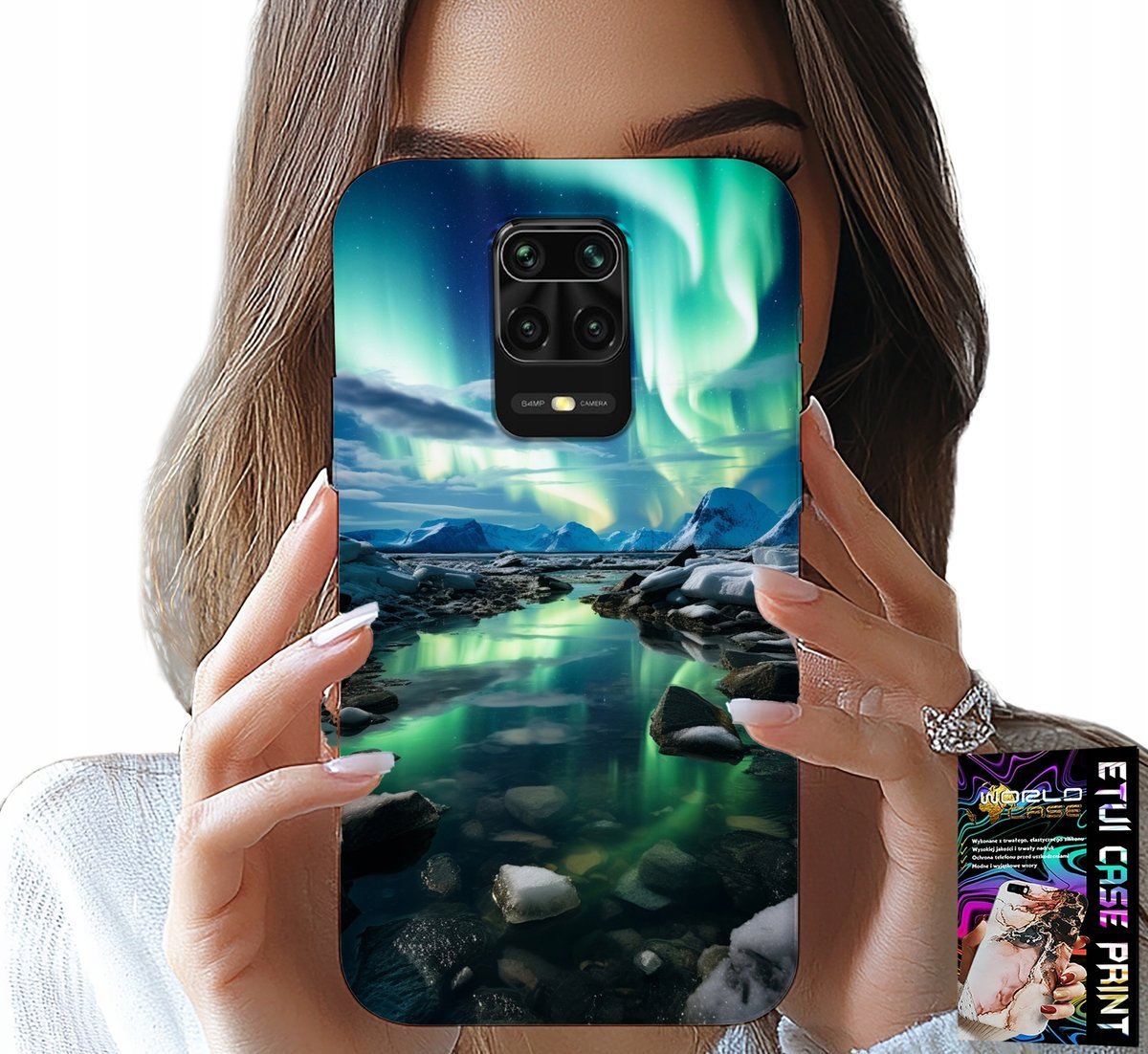ETUI DO XIAOMI NOTE 9 PRO / 9S - ALASKA ZORZA POLARNA STAWIK CASE + SZKŁO
