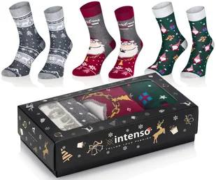 Pudełko świątecznych kolorowych skarpet na prezent-44-46 - Skarpetki męskie - miniaturka - grafika 1