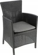 Fotele i krzesła ogrodowe - Kadax Allibert Fotel Ogrodowy Z Poduszką Krzesło Rattan - miniaturka - grafika 1