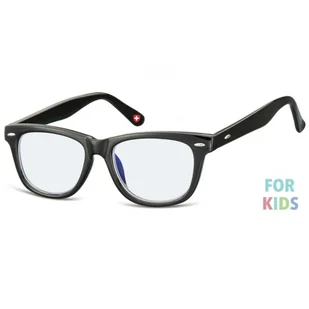 Dziecięce okulary z Filtrem Niebieskim do komputera zerówki Nerdy KBLF1 CZARNE - Okulary dla dzieci - miniaturka - grafika 1
