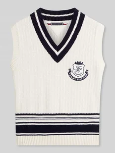 Swetervest z wyhaftowanym herbem i logo z czystej bawełny - Kamizelki męskie Swetervest z wyhaftowanym herbem i logo z czystej bawełny - Kamizelki męskie - miniaturka - grafika 1