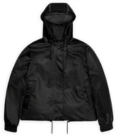 Kurtki i kamizelki sportowe damskie - Rains damska kurtka przeciwdeszczowa STRING W JACKET W3 18040 84 BLACK GRAIN S - miniaturka - grafika 1