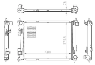 RADIATOR KIA Stonic 1.6D 18- - Układ chłodzenia - akcesoria - miniaturka - grafika 1
