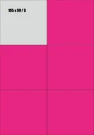 Etykiety do drukarek - Etykiety samoprzylepne 105x99 RÓŻOWE FLUO - miniaturka - grafika 1