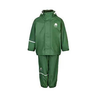 Kurtki i płaszcze dla chłopców - Celavi Unisex Basic Rainwear Set-Solid Pu kurtka przeciwdeszczowa, Elm Green, 110 - grafika 1
