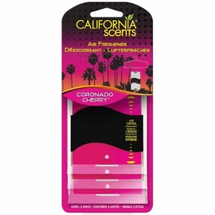 Zapach samochodowy CALIFORNIA SCENTS Paper Air Freshener- Coronado Cherry, 3 pak - Zapachy samochodowe - miniaturka - grafika 1