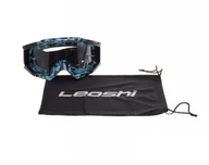 Gogle i okulary motocyklowe - Gogle Enduro MX Leoshi niebieski neon - miniaturka - grafika 1