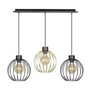Emibig Pineta 3 Black/Gold Wisząca 559/3 - Lampy sufitowe - miniaturka - grafika 1