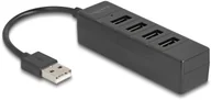 Huby USB - HUB USB Delock huby i koncentratory USB 2.0 Type-A 480 Mbit/s Czarny 64334 - miniaturka - grafika 1