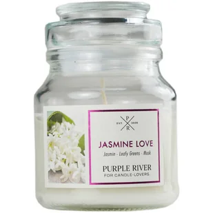 Sojowa świeczka zapachowa w szkle Purple River 113 g Jaśmin Jasmine Love - Świece - miniaturka - grafika 1